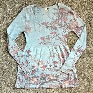 Women's y2k floral print cotton blouse